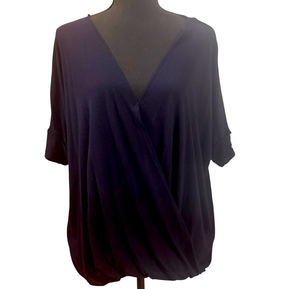 Navy blue women’s Excuse Me I Have To Go Be Awesome short sleeved top size L